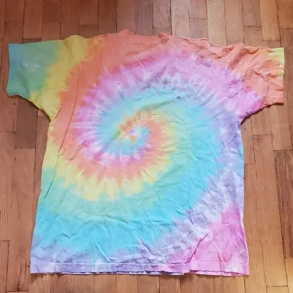 Vintage 1989 Single Stitch Tie Dye Classic Grateful Dead Bear Graphic T Shirt - Picture 5 of 15